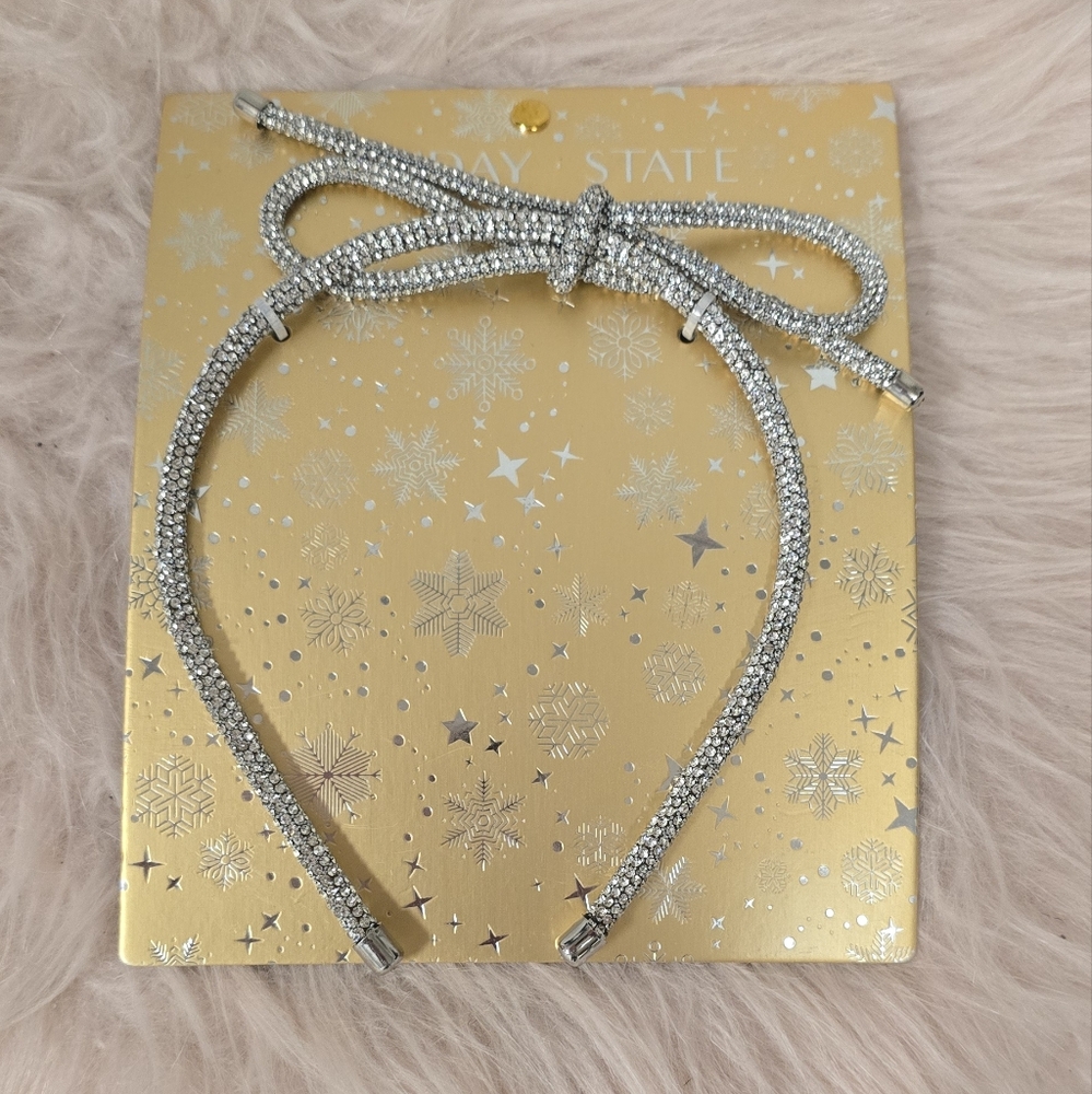 NEW! - Silver Bow Headband